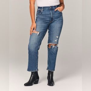Abercrombie Ankle Straight Ultra High Rise 28